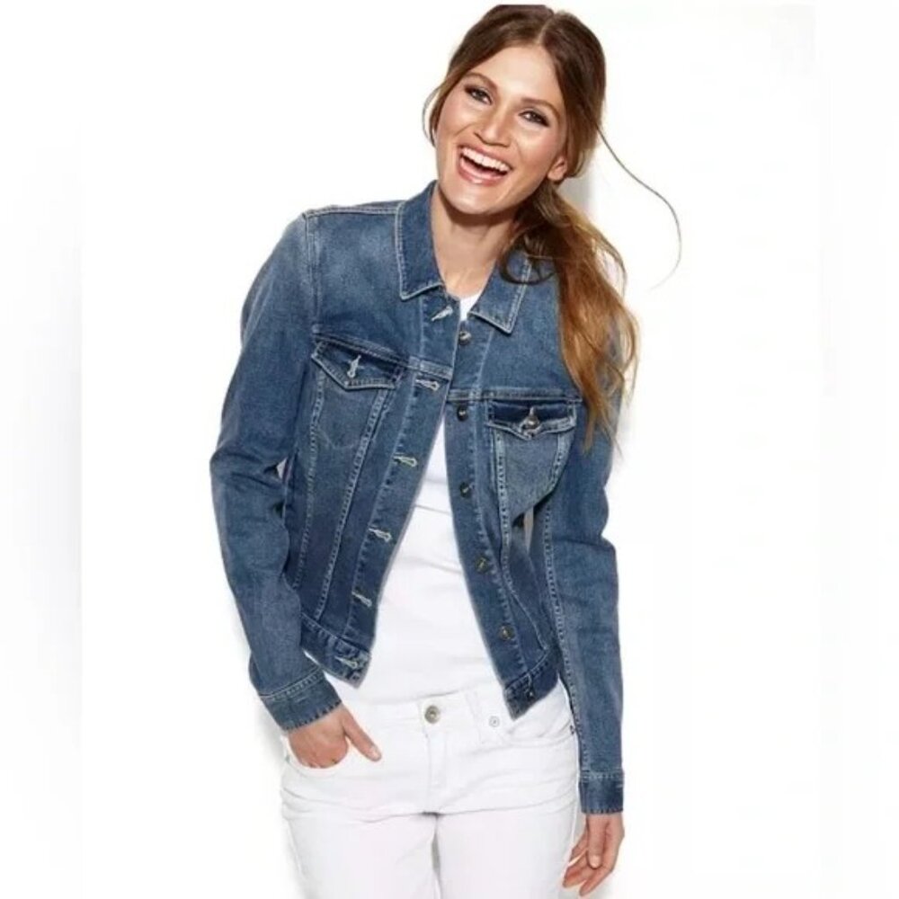 VINCE CAMUTO Blue Jean Jacket S - Picture 10 of 15
